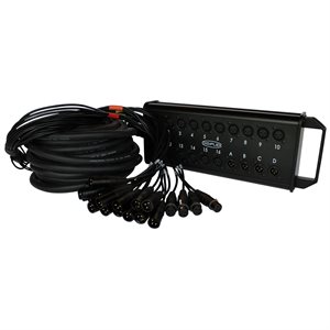 DIGIFLEX HE16-4X-100 XLR SNAKE, 16 SENDS/4 RETURNS, 100 PIEDS