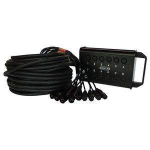 DIGIFLEX HE8-4X-100 XLR SNAKE, 8 SENDS/4 RETURNS, 100 FOOT