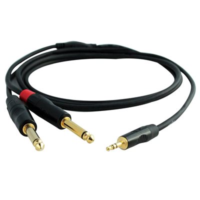 DIGIFLEX HIN-1K-2P-6 1/8 MINI TRS TO 2X 1/4 MONO HIN 1K2P PERFORMANCE SERIES INSERT CABLES, 6 FOOT DIGIFLEX HIN-1K-2P-6 1/8 MINI TRS TO 2X 1/4 MONO HIN 1K2P PERFORMANCE SERIES INSERT CABLES, 6 FOOT