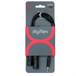 DIGIFLEX HIN-1K-2XMB-10 1/8 MINI TRS TO 2X XLR M HIN 1K2X PERFORMANCE SERIES INSERT CABLES, 10 FOOT