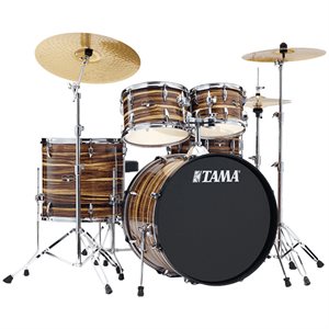 TAMA IMPERIALSTAR WRAP 5 MORCEAUX SHELL PACK COLOR CTW IE50C-CTW 20-10-12-14-14 AVEC HARDWARE PACK, MEINL HCS CYMBAL PACK ET THRONE