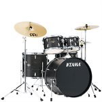 TAMA IMPERIALSTAR WRAP 5PCS SHELL PACK COLOR BOW IE58C-BOW 18-10-12-14-14 W/HARDWARE PACK, MEINL HCS CYMBALS PACK AND THRONE