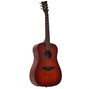 JAY TURSER JTA53-SRD 3/4 ACOUSTIC GUITAR, SATIN RED
