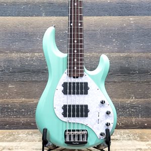 ERNIE BALL MUSIC MAN STINGRAY 5 SPECIAL HH LAGUNA GREEN ELECTRIC BASS AVEC ÉTUI RIGIDE