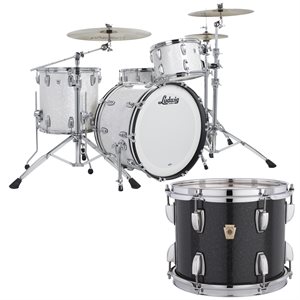 LUDWIG CLASSIC OAK FAB 3PCS SHELL PACK BLACK SPARKLE 14X22 9X13 16X16
