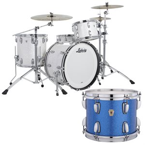 LUDWIG CLASSIC OAK FAB 3 MORCEAUX SHELL PACK BLUE SPARKLE 14X22 9X13 16X16