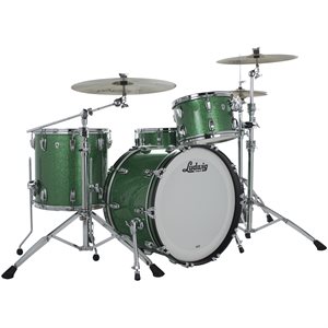 LUDWIG CLASSIC OAK FAB 3 MORCEAUX SHELL PACK GREEN SPARKLE 14X22 9X13 16X16
