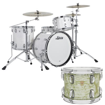 LUDWIG CLASSIC OAK FAB 3 MORCEAUX SHELL PACK OLIVE PEARL 14X22 9X13 16X16
