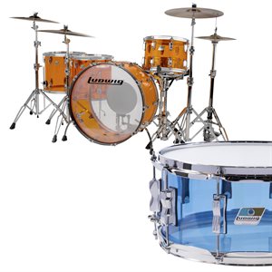 LUDWIG VISTALITE ZEP 5PCS SHELL PACK BLUE 14X26 10X14 16X16 16X18 6,5X14