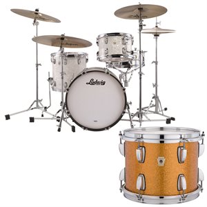 LUDWIG CLASSIC MAPLE DOWNBEAT 3 MORCEAUX SHELL PACK GOLD SPARKLE 14X20 8X12 14X14