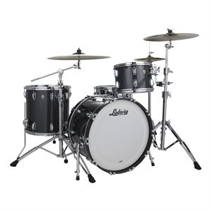 LUDWIG CLASSIC MAPLE FAB 3 MORCEAUX SHELL PACK BLACK SPARKLE 14X22 9X13 16X16