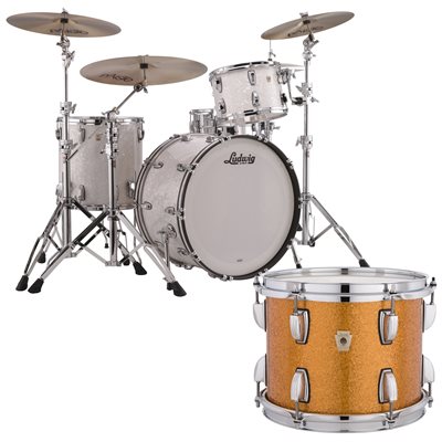 LUDWIG CLASSIC MAPLE PRO BEAT 3PCS SHELL PACK GOLD SPARKLE 14X24 9X13 16X16