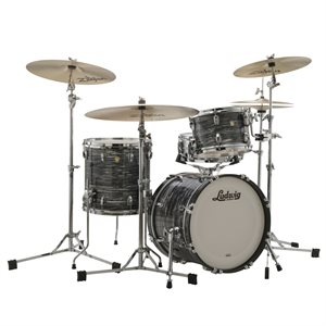 LUDWIG CLASSIC MAPLE JAZZETTE 3PCS SHELL PACK VINTAGE BLACK OYSTER 14X18 8X12 14X14