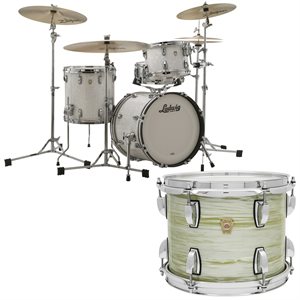 LUDWIG CLASSIC MAPLE JAZZETTE 3 MORCEAUX SHELL PACK OLIVE OYSTER 14X18 8X12 14X14