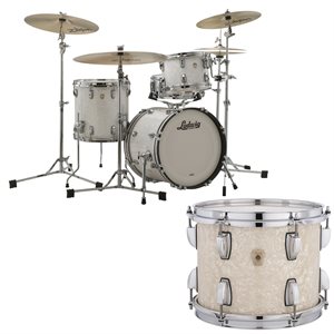 LUDWIG CLASSIC MAPLE JAZZETTE 3 MORCEAUX SHELL PACK VINTAGE WHITE MARINE PRL 14X18 8X12 14X14