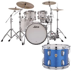 LUDWIG CLASSIC MAPLE MOD 4 MORCEAUX SHELL PACK BLUE SPARKLE 18X22 8X10 9X12 16X16