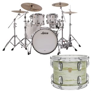 LUDWIG CLASSIC MAPLE MOD 4 MORCEAUX SHELL PACK OLIVE OYSTER 18X22 8X10 9X12 16X16
