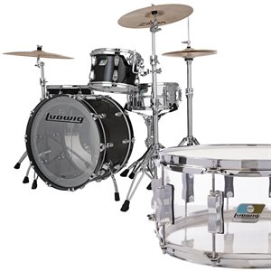LUDWIG VISTALITE PRO BEAT 3PCS SHELL PACK CLEAR 14X24 9X13 16X16