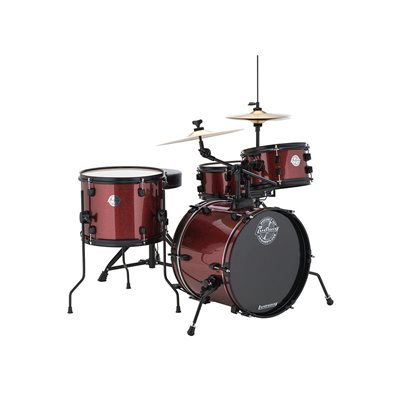 LUDWIG POCKET KIT SERIES 4 MORCEAUX SHELL PACK RED WINE SPARKLE (16BD, 10T, 13T, 12SD) W/HARDWARE, CYMBALS AND THRONE LUDWIG POCKET KIT SERIES 4 MORCEAUX SHELL PACK RED WINE SPARKLE (16BD, 10T, 13T, 12SD) W/HARDWARE, CYMBALS AND THRONE