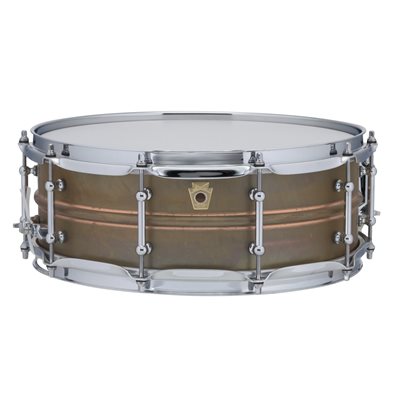 LUDWIG COPPER PHONIC 5X14 RAW PATINA SHELL TUBE LUGS