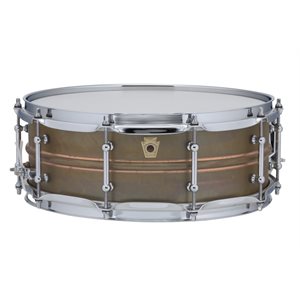 LUDWIG COPPER PHONIC 5X14 RAW PATINA SHELL TUBE LUGS