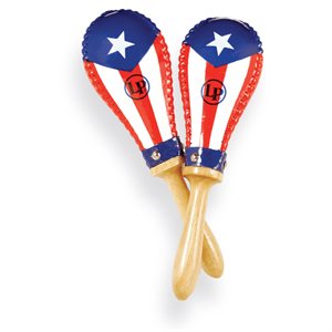 LP LP393-PR SHAKERS SALSA RAWHIDE MARACAS PR FLAG