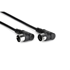 HOSA MID-310RR RIGHT-ANGLE MIDI CABLE RIGHT-ANGLE 5-PIN DIN, 10 PIEDS