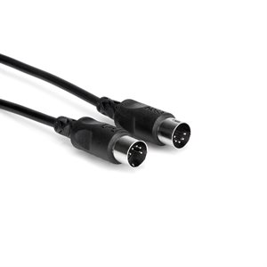 HOSA MID-315BK MIDI CABLE 5-PIN DIN, 15 PIEDS