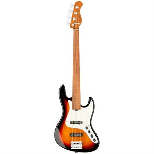 SADOWSKY METROEXPRESS 21-FRET VINTAGE J/J BASS 4 CORDES FRETLESS AVEC LIGNES TOBACCO SUNBURST TRANSPARENT HIGH POLISH