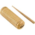 MEINL NINO520 WOOD GUIRO SHAKER NATURAL W/WOODEN SHAKER