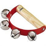 MEINL NINO962 SLEIGH BELL 4 STEEL BELLS WOODEN HANDLE