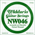 D'ADDARIO NW046 NICKEL WOUND CORDE À L'UNITÉ GUITARE ÉLECTRIQUE .046