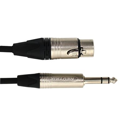 DIGIFLEX TOUR SERIES XLR F to 1/4 TRS NXFS-15, 15 FOOT