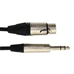 DIGIFLEX TOUR SERIES XLR F to 1/4 TRS NXFS-3, 3 FOOT