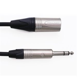DIGIFLEX TOUR SERIES XLR M to 1/4 TRS NXMS-15, 15 PIEDS