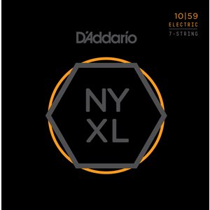 D'ADDARIO NYXL1059 NICKEL WOUND 7 STRING ELECTRIC GUITAR STRINGS, REGULAR LIGHT, 10-59