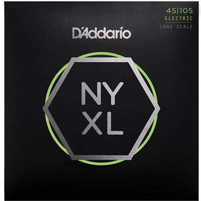 D'ADDARIO NYXL45105 NICKEL WOUND BASS GUITAR STRINGS, LIGHT TOP / MED BOTTOM, 45-105, LONG SCALE D'ADDARIO NYXL45105 NICKEL WOUND BASS GUITAR STRINGS, LIGHT TOP / MED BOTTOM, 45-105, LONG SCALE