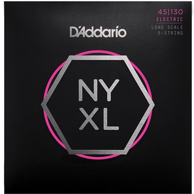 D'ADDARIO NYXL45130, SET LONG SCALE, REGULAR LIGHT 5 STRING, 45-130 D'ADDARIO NYXL45130, SET LONG SCALE, REGULAR LIGHT 5 STRING, 45-130
