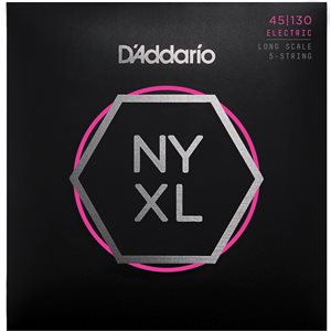 D'ADDARIO NYXL45130, SET LONG SCALE, REGULAR LIGHT 5 STRING, 45-130