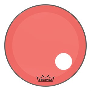 REMO P3 COLORTONE RED BASS OFFSET HOLE 24 P3-1324-CT-RDOH