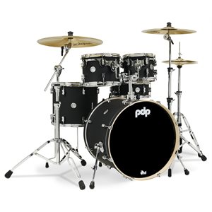 PACIFIC DRUMS PDCM2215BK CONCEPT MAPLE 5PCS SHELL PACK SATIN BLACK CHROME HARDWARE