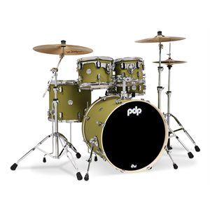 PACIFIC DRUMS PDCM2215SO CONCEPT MAPLE 5 MORCEAUX SHELL PACK SATIN OLIVE (22, 10, 12, 16, 14X5.5)