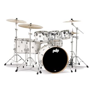 PACIFIC DRUMS PDCM2217PW CONCEPT PEARLESCENT WHITE CHROME HW 7PCS SHELL PACK