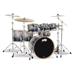 PACIFIC DRUMS PDCM2217SB CONCEPT SILVER TO BLACK BURST CHROME HW 7PCS SHELL PACK