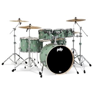 PACIFIC DRUMS PDCM2217SF CONCEPT MAPLE SATIN SEAFOAM CR HW 7 MORCEAUX SHELL PACK