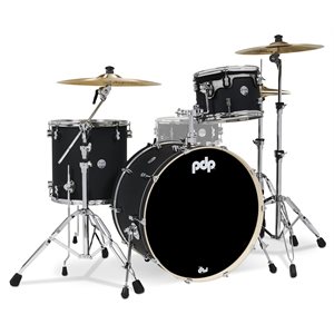 PACIFIC DRUMS PDCM24RKBK CONCEPT ROCK 3PCS SHELL PACK SATIN BLACK (24, 13, 16)