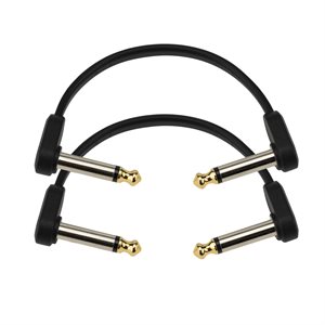 D'ADDARIO PW-FPRR-204 FLAT PATCH CABLES MATCHING RIGHT-ANGLE, 4 INCHES