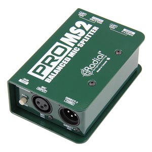 RADIAL ENGINEERING PRO-MS2 PASSIVE 2-WAY MICROPHONE SPLITTER 