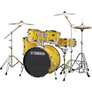 YAMAHA RDP0561 5 MORCEAUX SHELL PACK 20-INCH YELLOW W/CYMBALS & THRONE