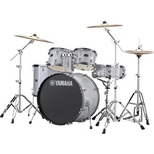YAMAHA RDP2561 5 MORCEAUX SHELL PACK 22-INCH SILVERGLITTER W/CYMBALS & THRONE